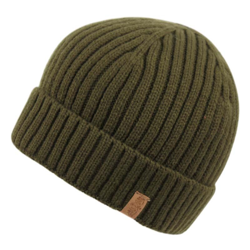 Unisex Fleece Lined Ribbed Knit Beanie – Angela & William Olive