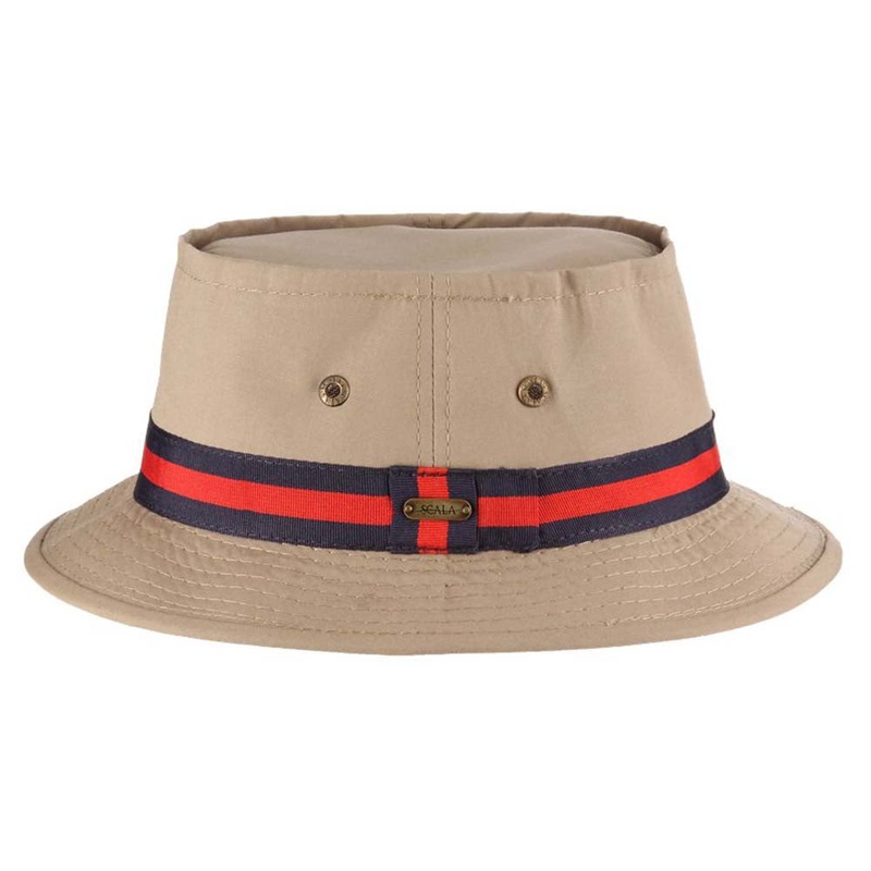 Water Repellent Cotton Packable Bucket Hat, M-2XL – Scala Hats Khaki Medium