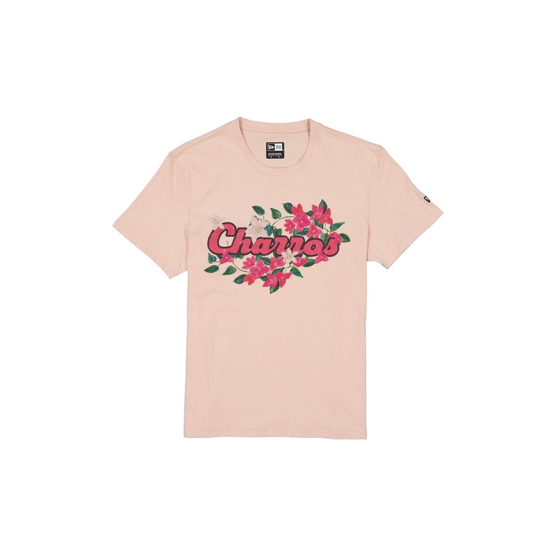 Charros de Jalisco Pale Pink Floral T-Shirt S