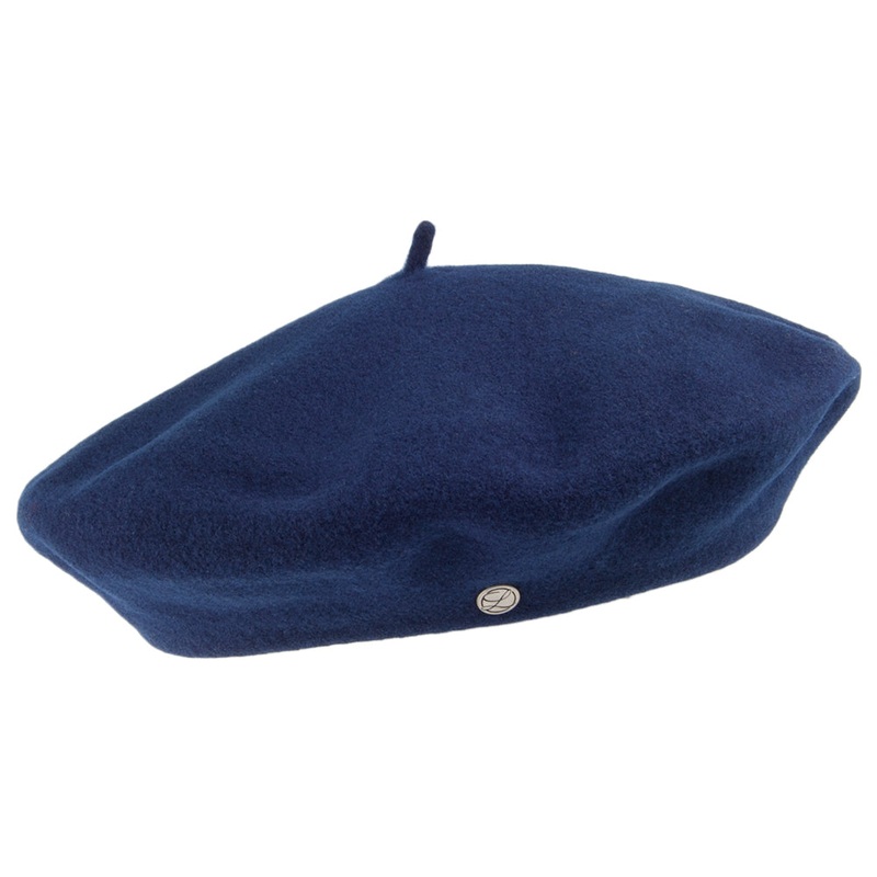 Hritage par Laulhre Hats Authentique Merino Wool Beret – Navy Blue 1-Size