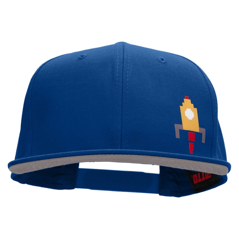 Invador Spaceship Heat Transfer Prostyle Snapback Royal One Size