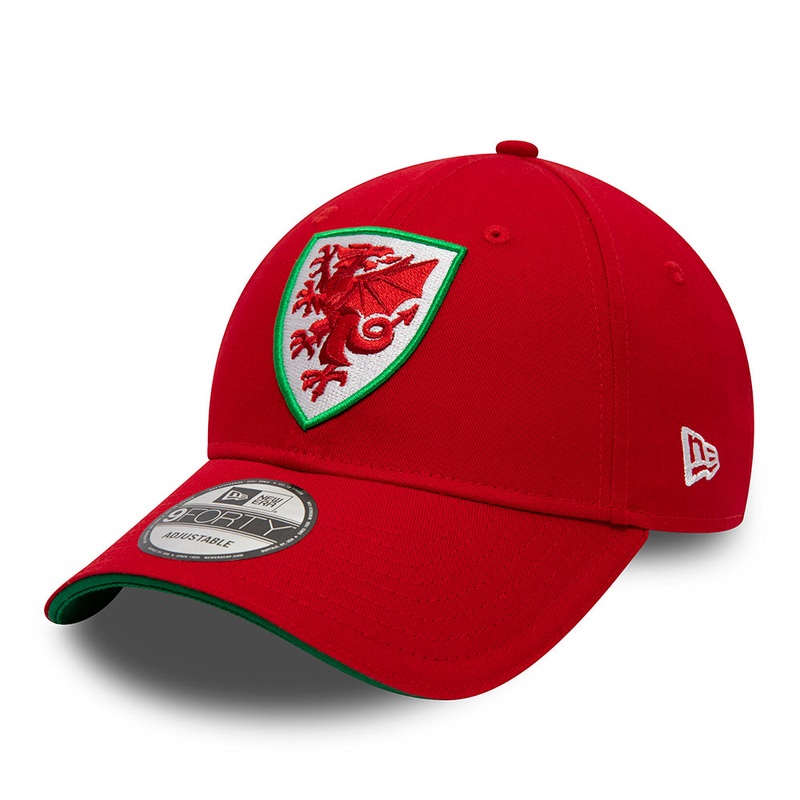 New Era 9FORTY Football Association of Wales Baseball Cap – Core – Scarlet-Green Adjustable