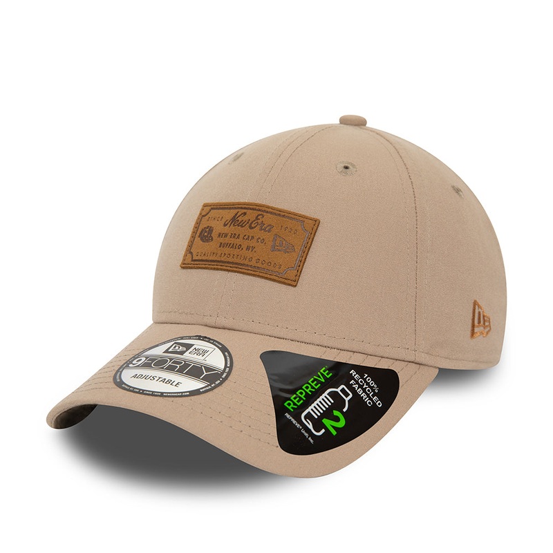 New Era 9FORTY Repreve Baseball Cap – New World – Light Brown Adjustable