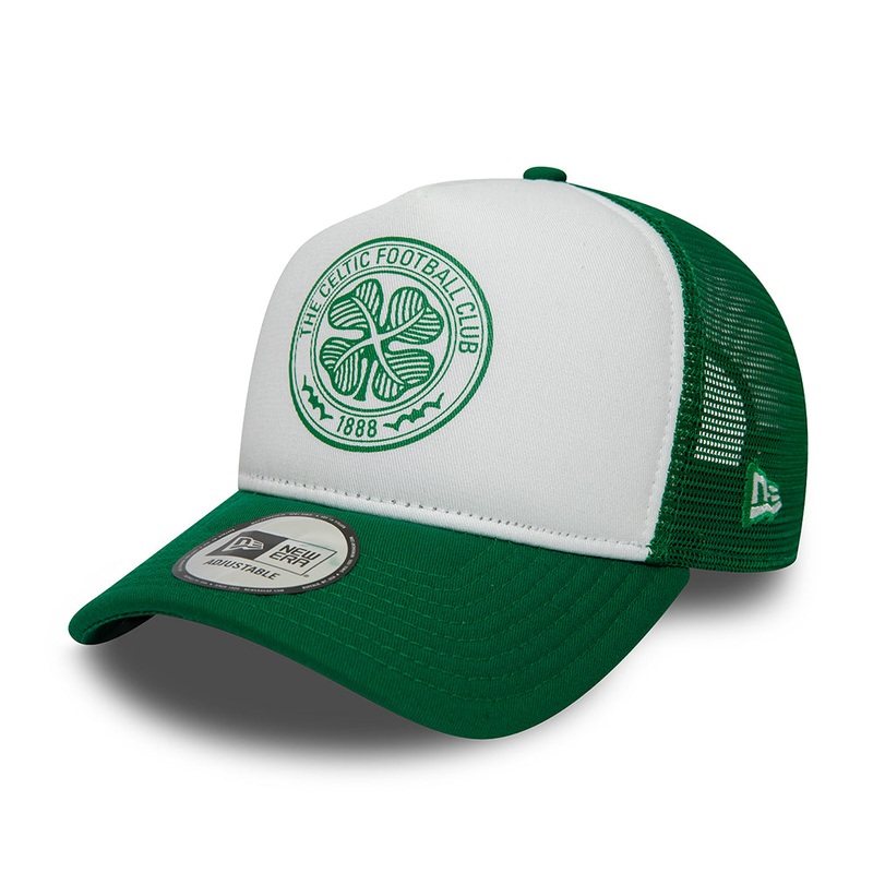 New Era Celtic FC A-Frame Trucker Cap – Core – Green-White Adjustable
