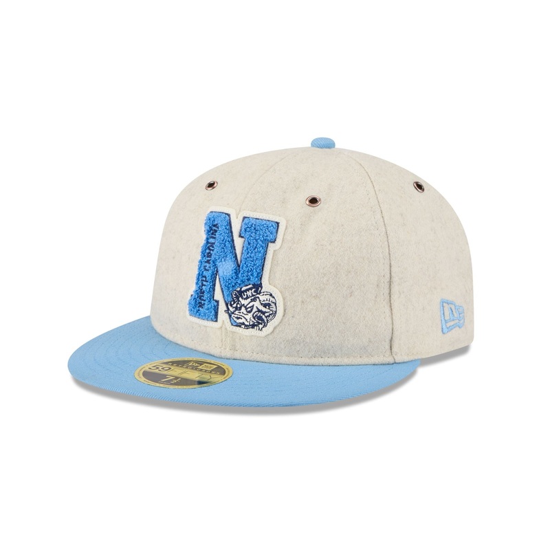 North Carolina Tar Heels College Vault Wool Letterman Retro Crown 59FIFTY Fitted Hat 7