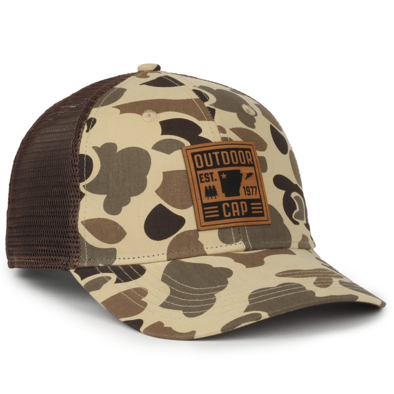 Outdoor Cap GC-100M Canvas Camo Mesh Cap Vintage Waterfowl/Brown