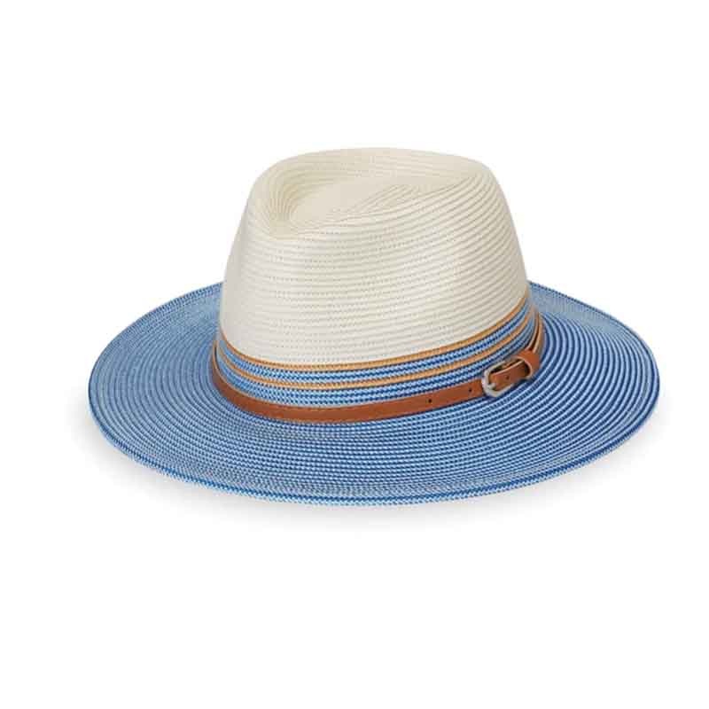 Petite Kristy Fedora Hat – Wallaroo Hats for Small Heads Ivory/Ice Blue Small (55 cm)