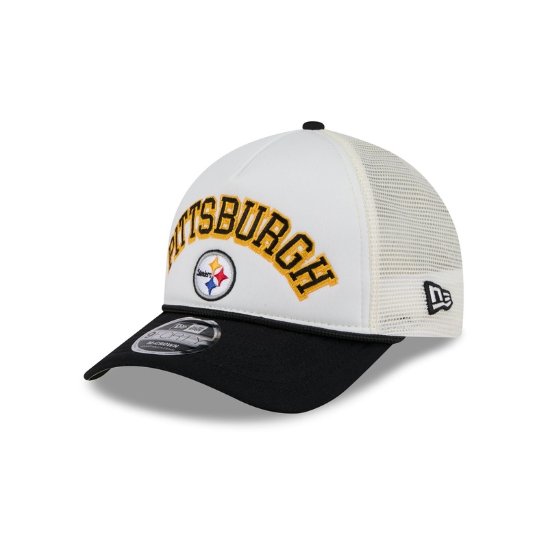 Pittsburgh Steelers Chrome Arch 9FORTY M-Crown A-Frame Trucker Hat One Size
