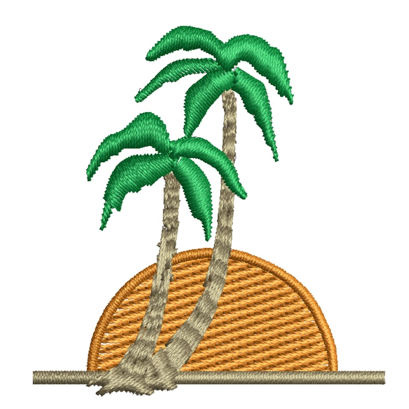 Sunset and Palm Trees Logo Default Title One Size