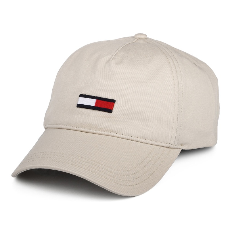 Tommy Hilfiger Hats TJM Flag Baseball Cap – Beige Adjustable