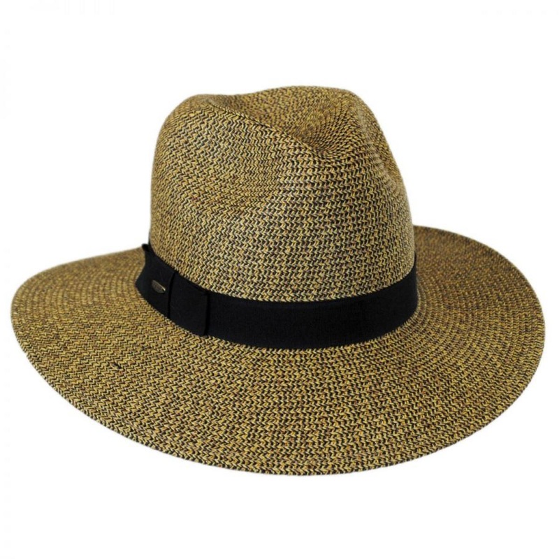 Toyo Straw Braid Fedora Hat COFFEE ONE SIZE FITS MOST