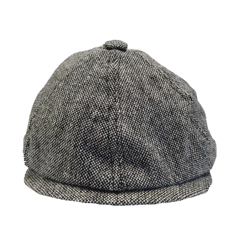 Tweed Poor Boy Cap Black