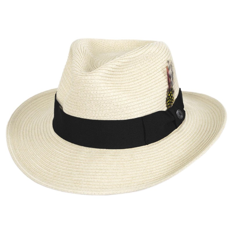 Wholesale Summer C-Crown Toyo Straw Fedora Hat B2B Pre-Pack IVORY 1S-3M-4L-3XL-1XXL