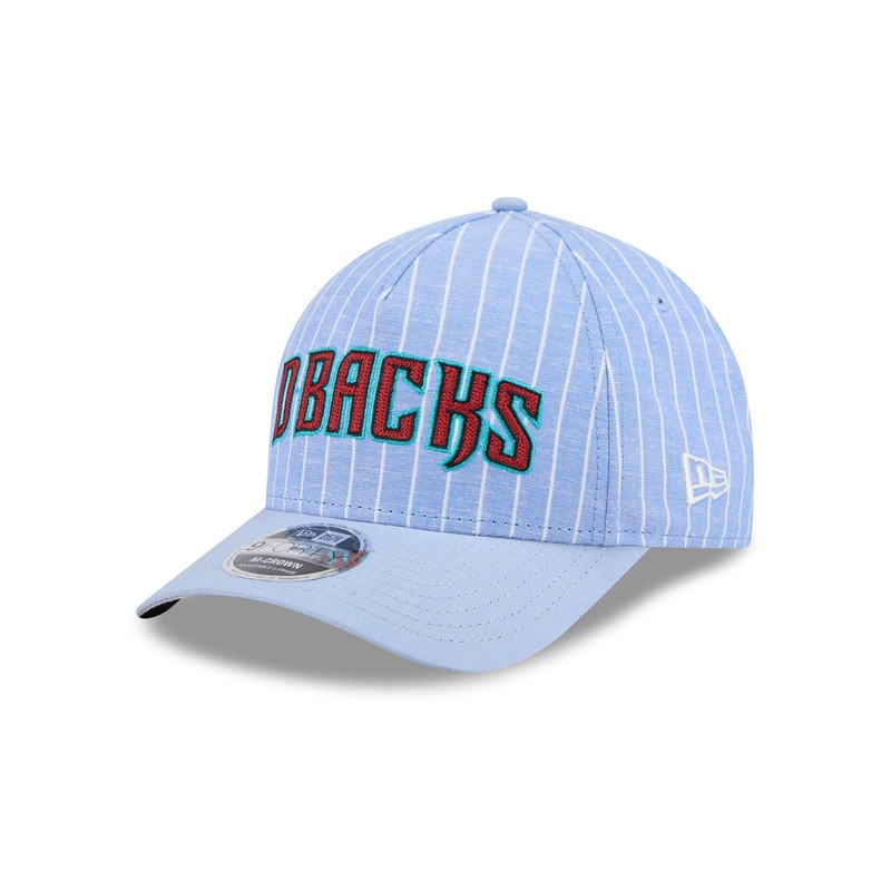 Arizona Diamondbacks Pinstripe Linen 9FORTY M-Crown A-Frame Snapback Hat One Size
