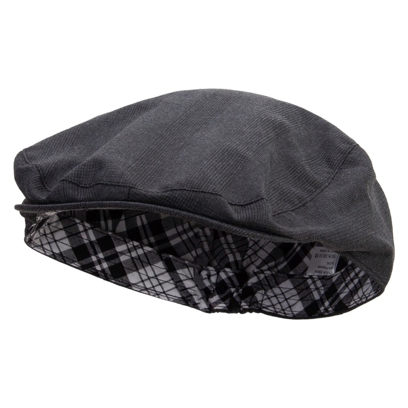 Big Size Plaid Driver Ivy Cap Black XL-2XL