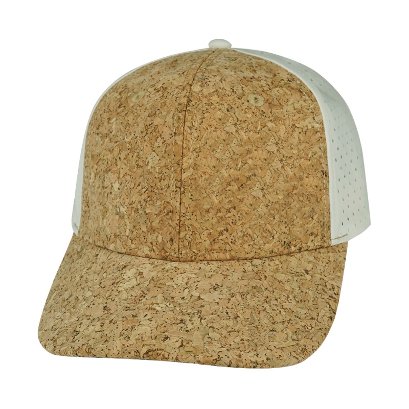 Blank – 6 Panel – Cork – Cream (Unisex) – Laser Mesh