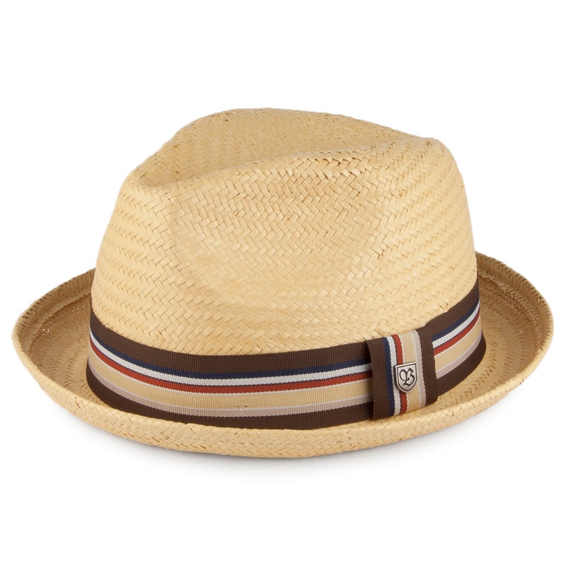Brixton Castor Straw Trilby Hat – Natural Small-56cm