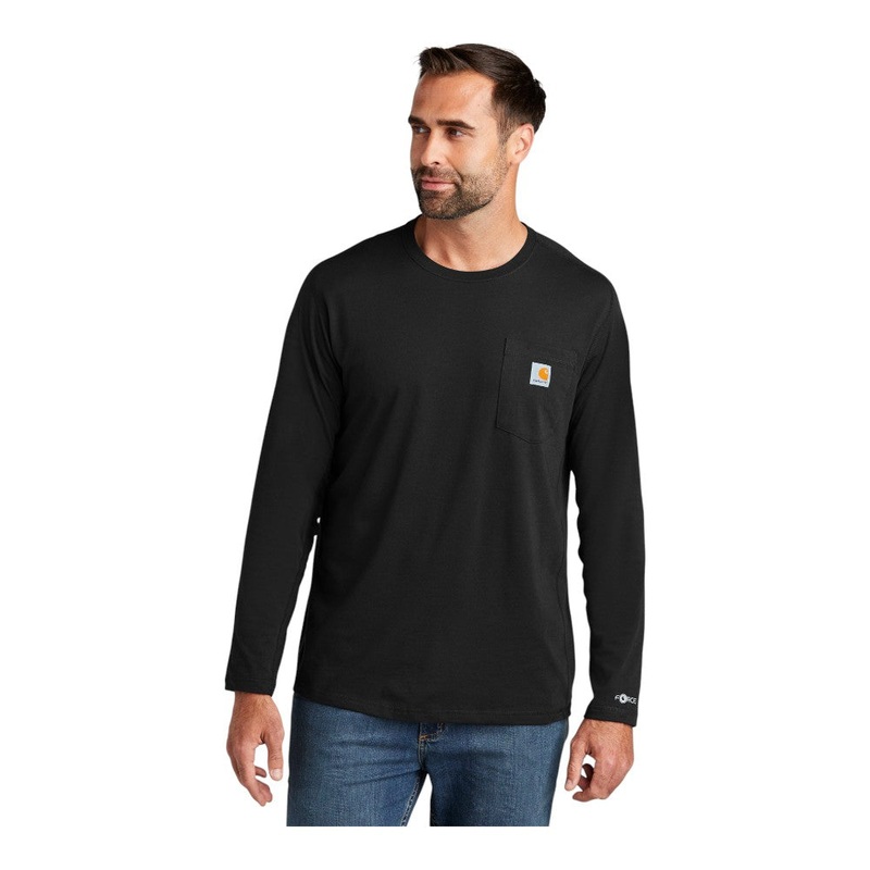 Carhartt CT106656 Force Long Sleeve Pocket T-Shirt Black S