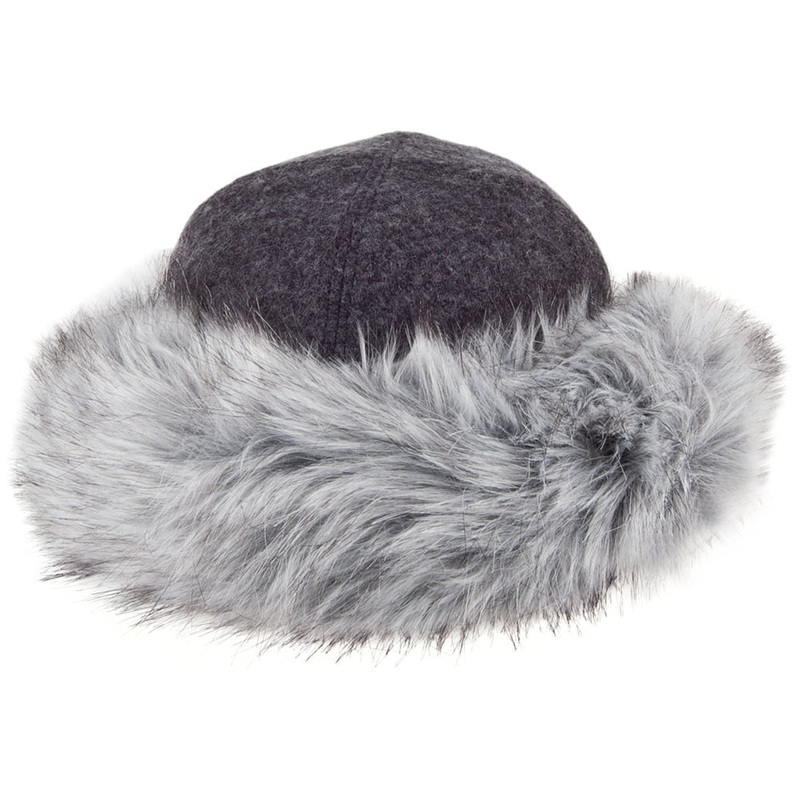 Helen Moore Hats Lara Faux Fur Winter Hat – Grey 1-Size