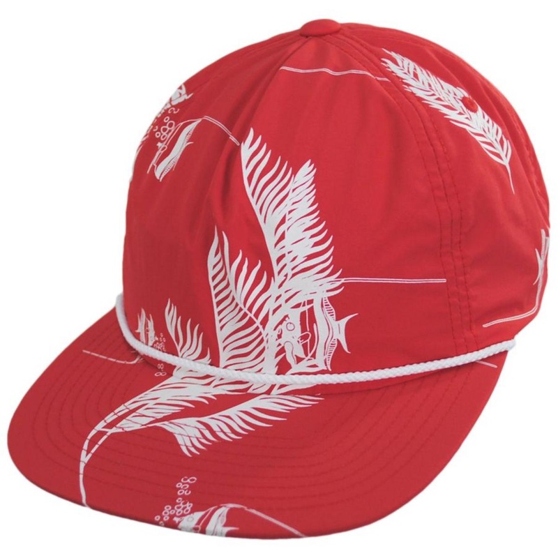 Henshaw MP Print Nylon Snapback Baseball Cap ALOHA RED ADJUSTABLE