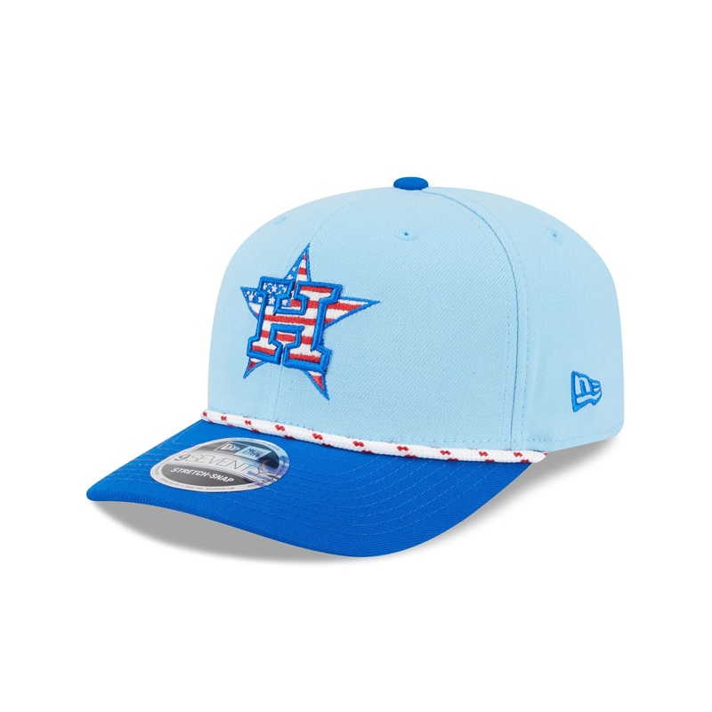 Houston Astros Independence Day 2025 9SEVENTY Stretch-Snap Hat One Size