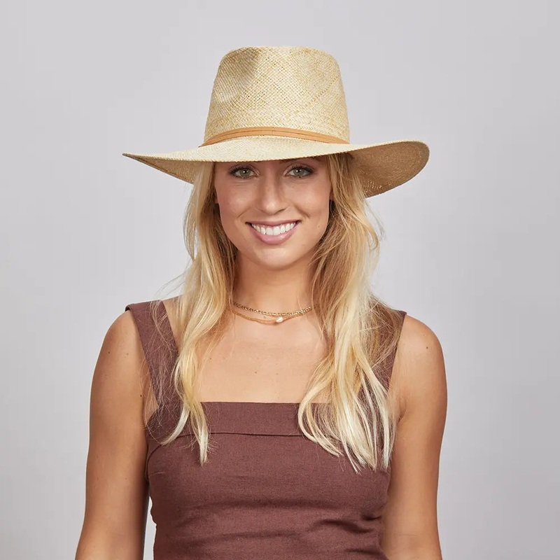 Johvan | Womens Straw Sun Hat Natural SM