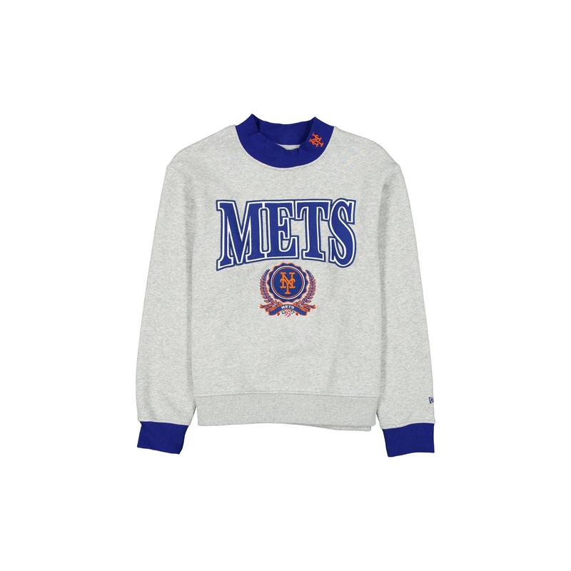 New York Mets Throwback Prep Women’s Mockneck Sweatshirt XS