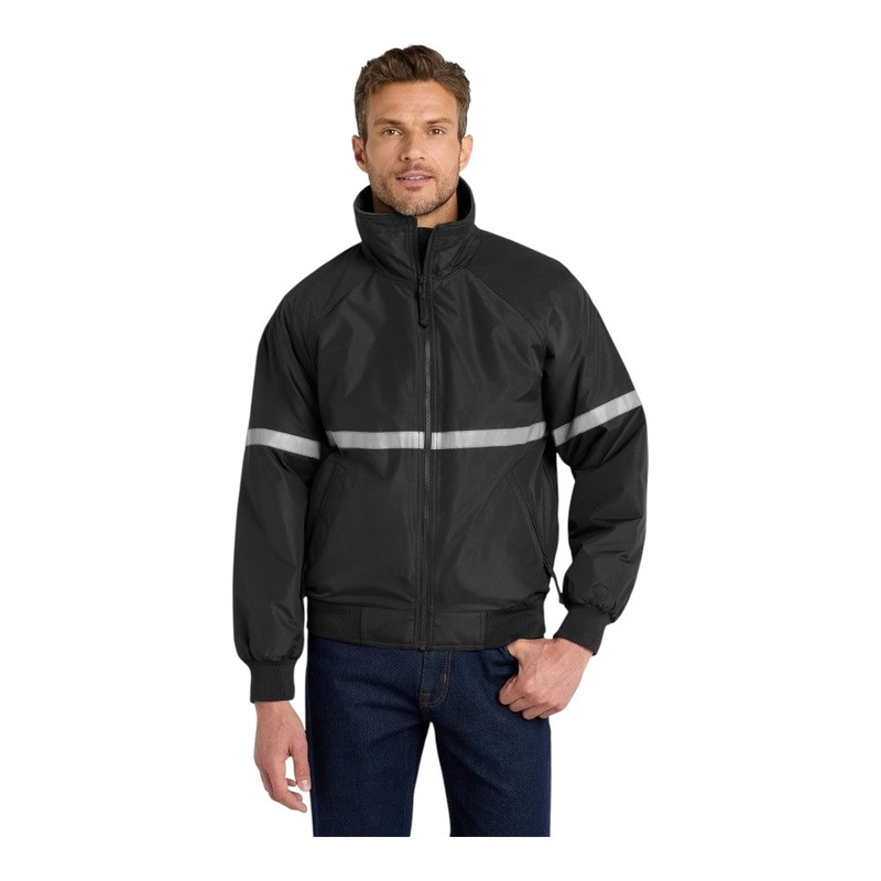 Port Authority J754R Challenger Jacket with Reflective Taping True Black/ True Black/ Reflective XS