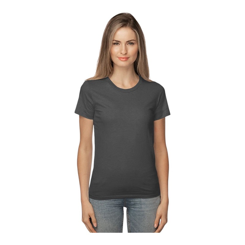 Royal Apparel Women’s Organic RPET Short Sleeve T-Shirt  Style 95001W Made in USA Falcon Grey XS