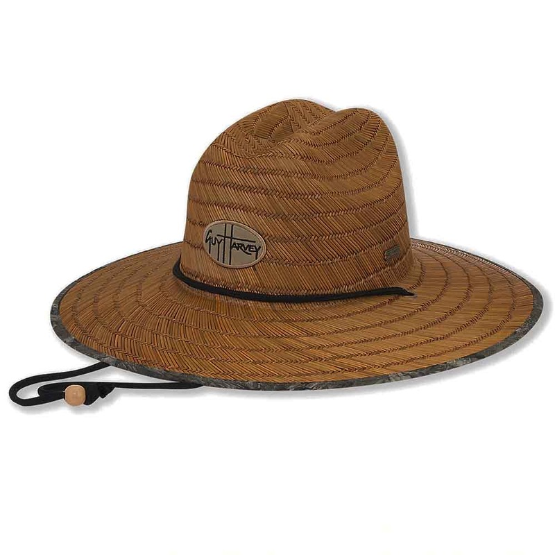 Rush Straw Lifeguard Hat with Swordfish Underbrim – Guy Harvey Brown M/L (57-59 cm)