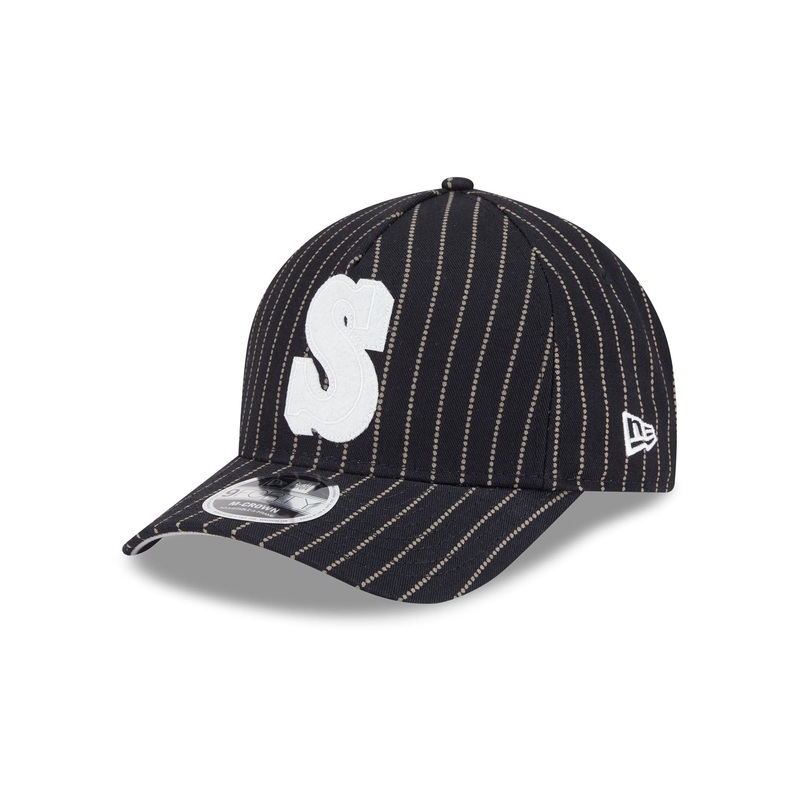 Seattle Mariners Dotted Pinstripe 9FORTY M-Crown A-Frame Adjustable Hat One Size