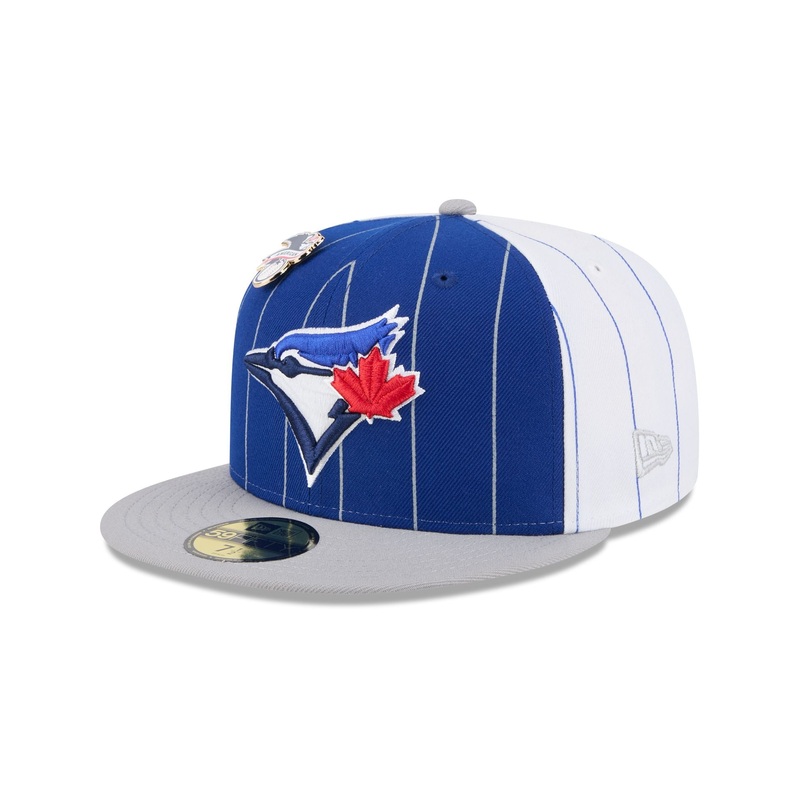 Toronto Blue Jays Pinstripe League Pin 59FIFTY Fitted Hat 7
