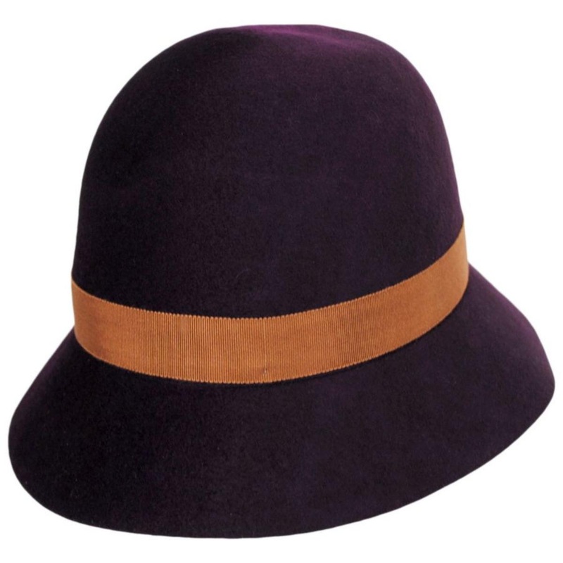 Barton LiteFelt Wool Cloche Hat PLUM S/M