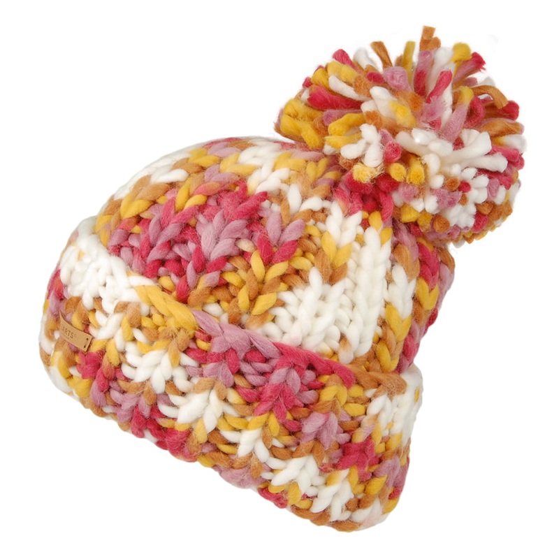 Barts Hats Emmaz Oversized Bobble Hat – Yellow-Pink 1-Size