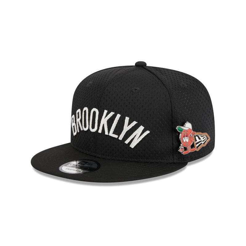 Brooklyn Nets Post-Up Pin 9FIFTY Snapback Hat One Size