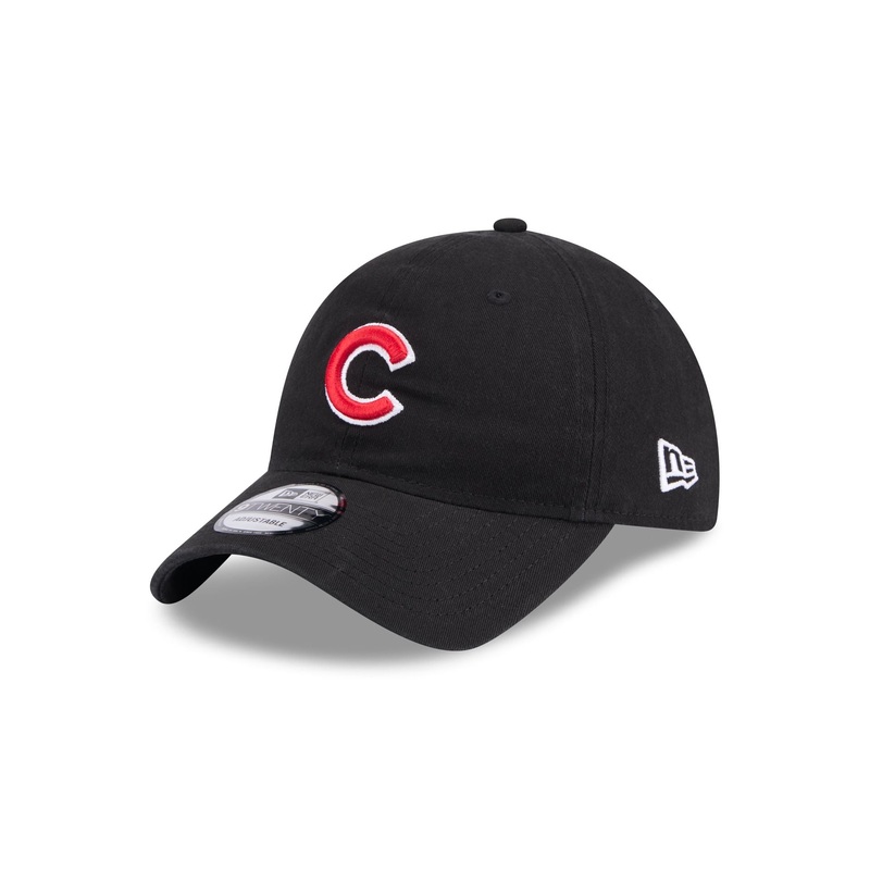 Chicago Cubs Black 9TWENTY Adjustable Hat One Size