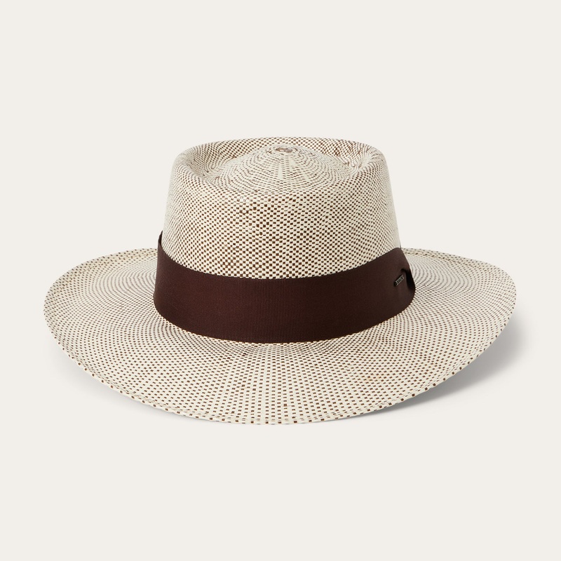 Double Bogey Raffia Straw Hat Natural Brown S