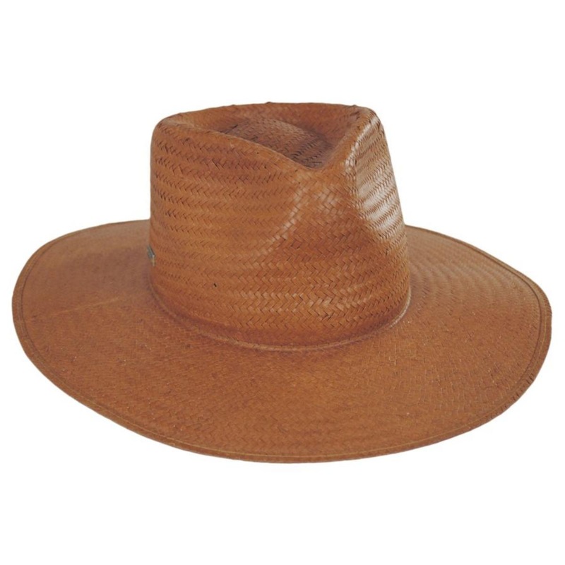 Geraldine Toyo Straw Rancher Fedora Hat GOLD S/M