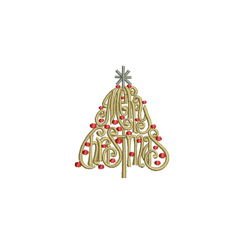Glitter Merry Christmas Tree Default Title One Size