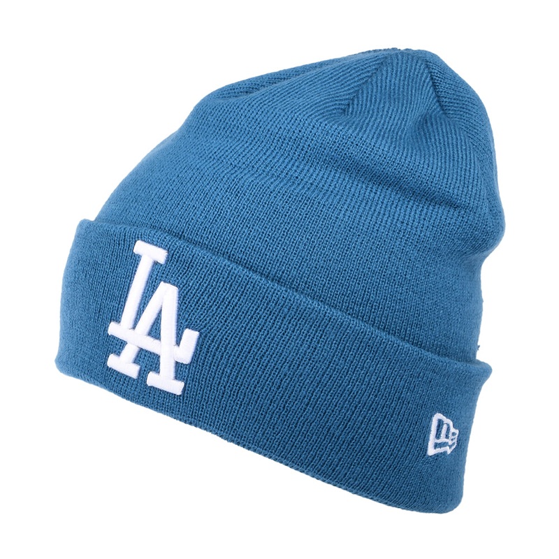 New Era L.A. Dodgers Cuff Beanie Hat – MLB League Essential – Teal-White 1-Size