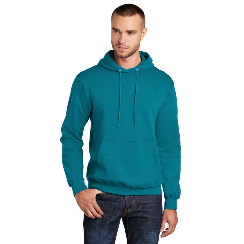 Port & Company PC78H Core Fleece Pullover Hooded Sweatshirt – Teal Teal S