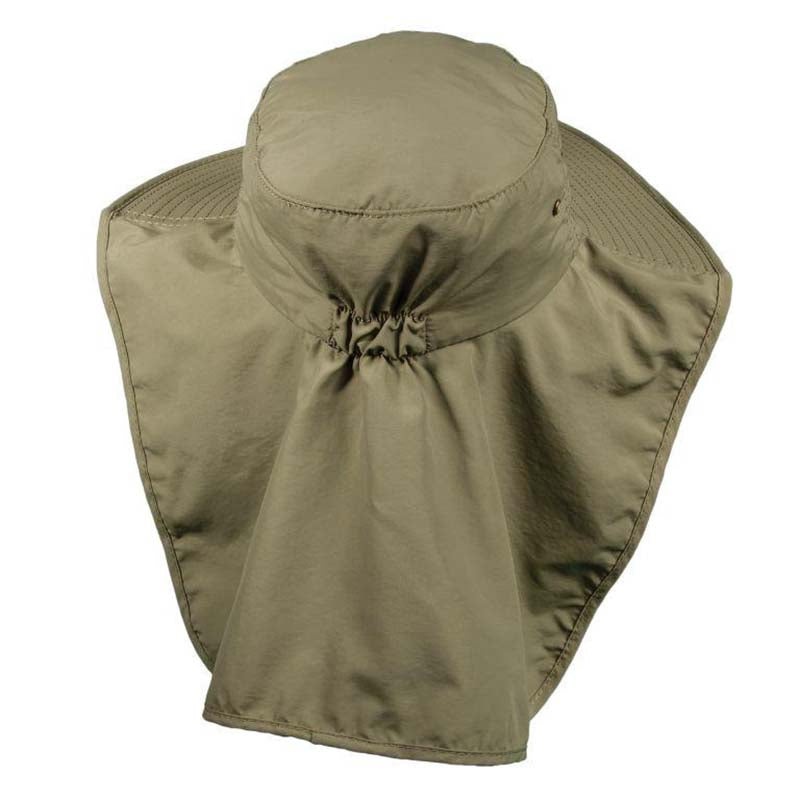 Supplex Nylon Boonie with Sun Shield – DPC Outdoor Hats Fossil S/M (56 – 57 cm)