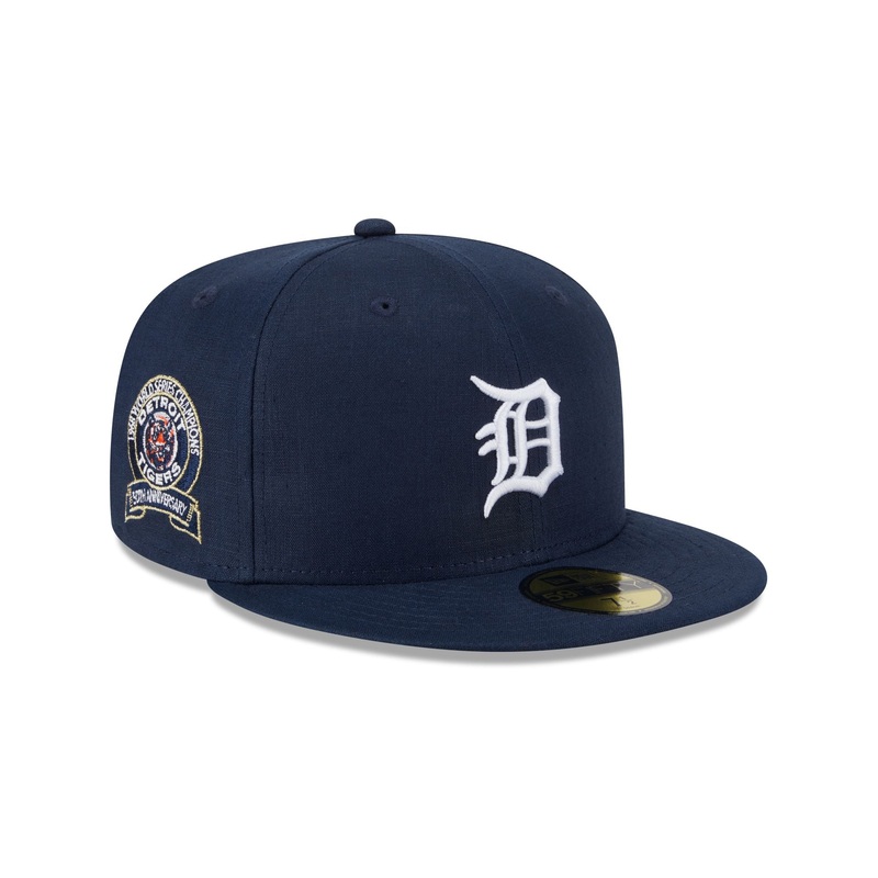 Team Linen Detroit Tigers 59FIFTY Fitted Hat 7