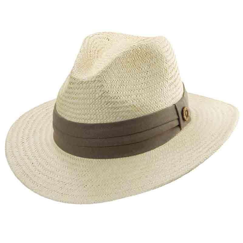 Tommy Bahama Palm Safari Hat with Taupe Band Natural S/M