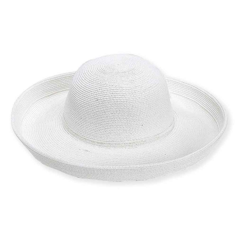 Up Turned Brim Classic Sun Hat – Sun ‘N’ Sand Hats White Medium (57 cm)