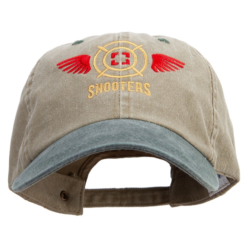 US Shooters Embroidered Pigment Dyed Wash Cap Khaki Green One Size