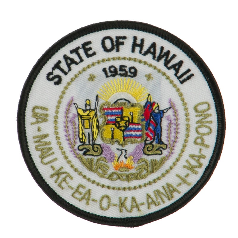Western State Seal Embroidered Patch Hawaii One Size
