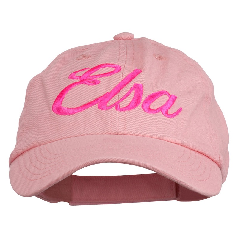 Youth Embroidered Washed Chino Twill Cap Pink One Size