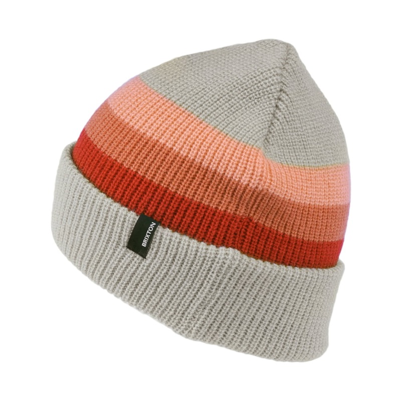 Brixton Hats Heist Stripe Beanie Hat – Cream-Multi 1-Size