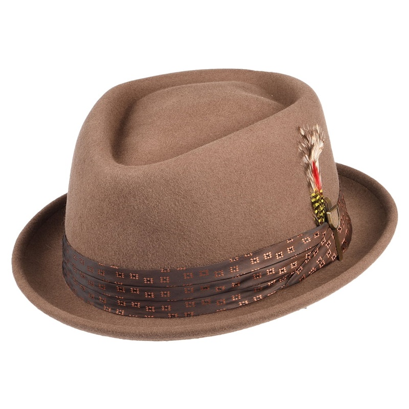 Brixton Hats Stout Wool Felt Pork Pie Hat – Camel Small-56cm